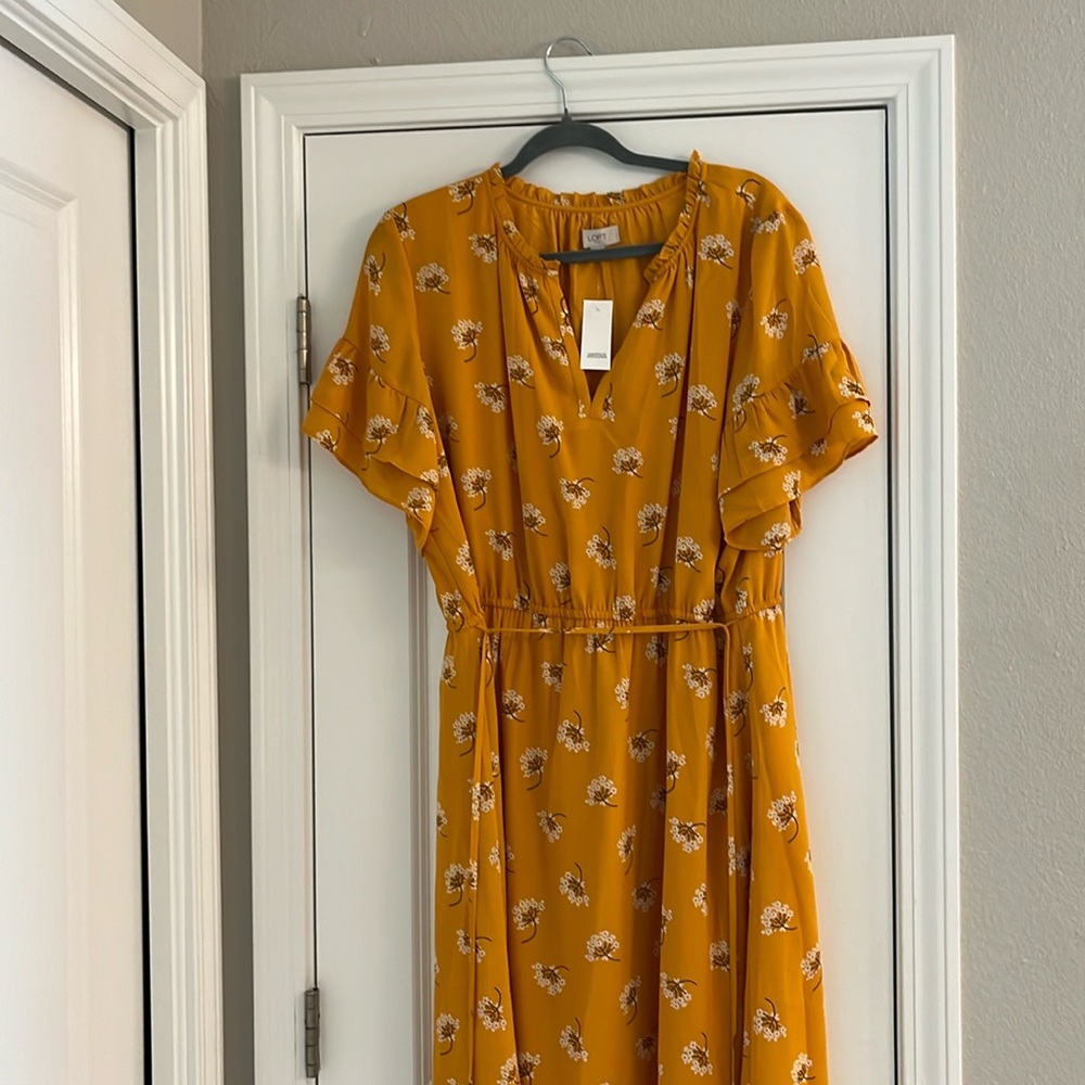 Yellow new with tags Loft dress